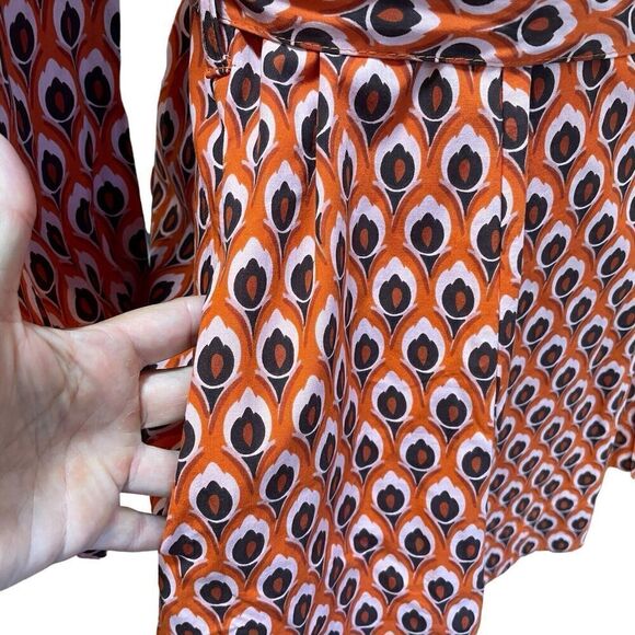 NWT ZARA Dress Brigitte Mini Belted Orange Printed Pockets Sz. XXL - Picture 5 of 14